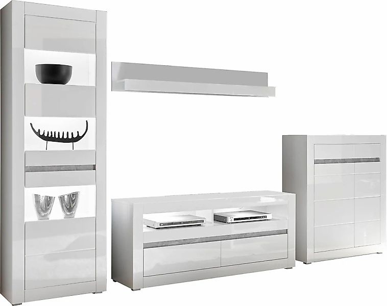 INOSIGN Wohnwand "Carat" Set, 4 Stk. tlg. wird jeweils mit zwei Leisten ang günstig online kaufen