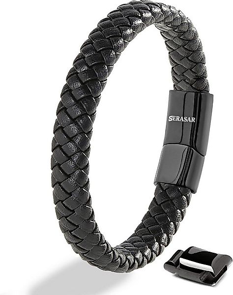 SERASAR Armband Echtlederarmband für Herren "Steady", Magnetic clasp günstig online kaufen
