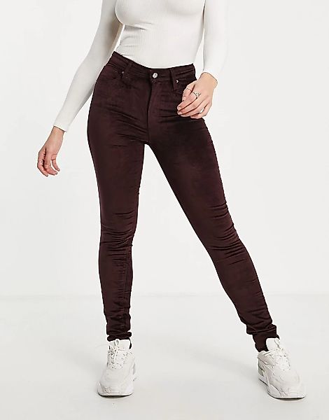Levi's – 721 – Enge Jeans mit hohem Bund in Lila-Rot günstig online kaufen