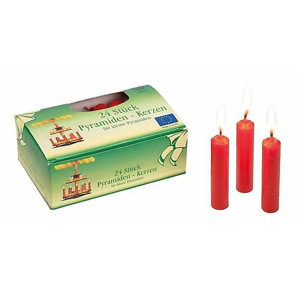 Idena Adventskerze Pyramidenkerze, 24er rot 14 x 70 mm Minikerzen Miniaturk günstig online kaufen