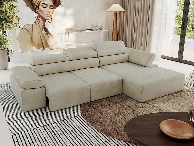 MKS MÖBEL Ecksofa RILASSO L, Set, moderne Ecksofa, Wellenfedern, Polyuretha günstig online kaufen