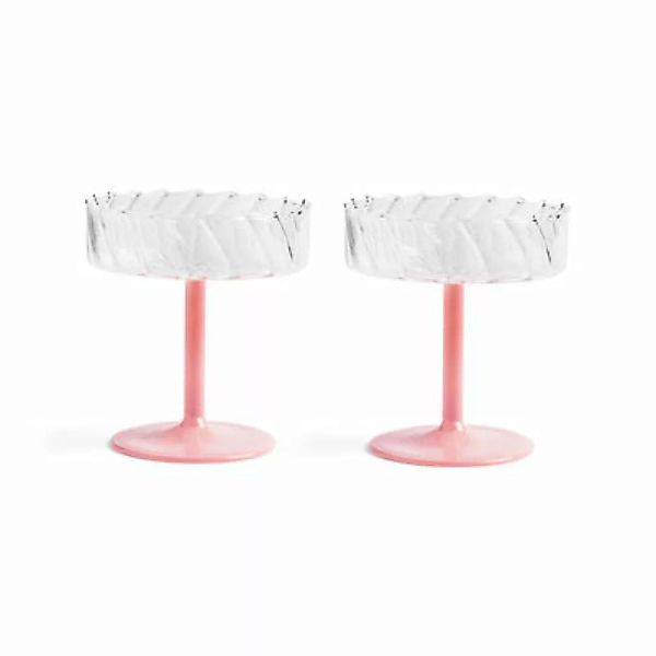 Sektgläser Twirl glas rosa / 2er-Set - & klevering - Rosa günstig online kaufen
