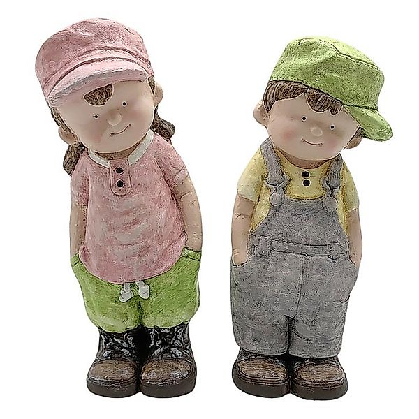 Boltze Deko-Figur Kinder Abby 2-fach Sortiert 42 cm Mehrfarbig günstig online kaufen