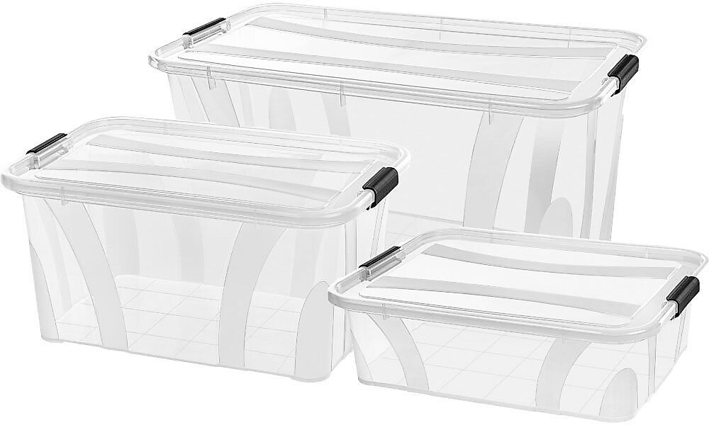 Siena Home Aufbewahrungsbox Anzio (Set, 3 St), Kunststoff, 100% recyclebar, günstig online kaufen