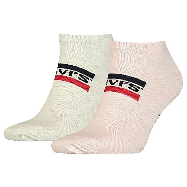 Levi´s ® Logo Low Socken 2 Paare EU 39-42 Pink / White günstig online kaufen