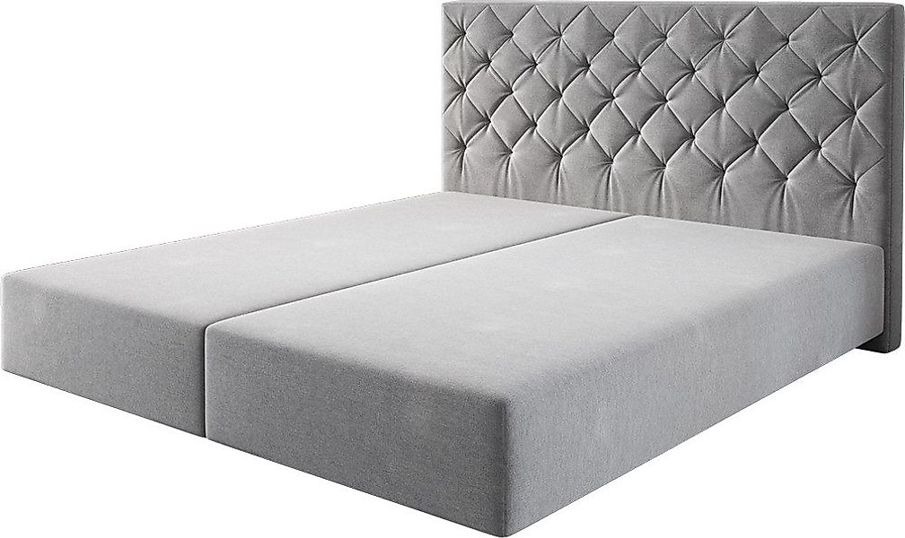 DELIFE Bettgestell Dream-Great, Mikrofaser Grau 180x200 günstig online kaufen