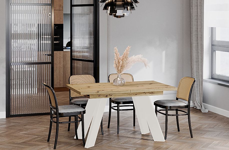 Endo-Moebel Esstisch "Coso Kaschmir" 130-210cm ausziehbar, günstig online kaufen