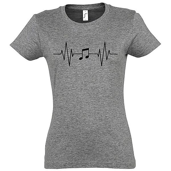 Youth Designz T-Shirt Heartbeat Musik Note Damen Shirt mit Music Frontprint günstig online kaufen