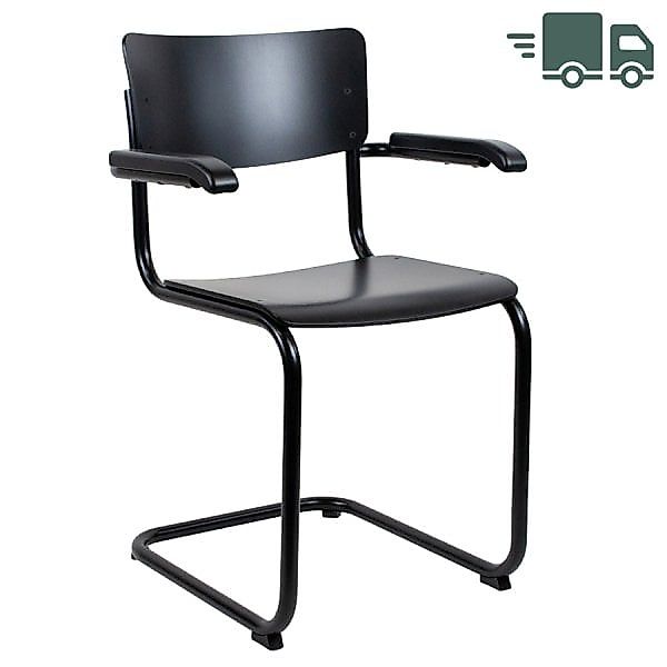 THONET S 43 F | Schwarz matt gebeizt | Gestell schwarz matt günstig online kaufen