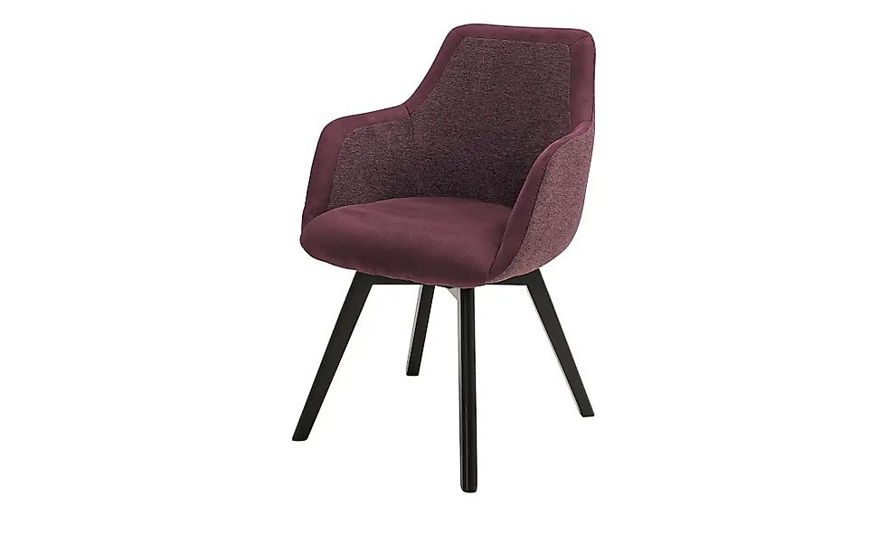 Dine + Mine Armlehnstuhl mit Massivholzgestell Corby ¦ rot ¦ Maße (cm): B: günstig online kaufen