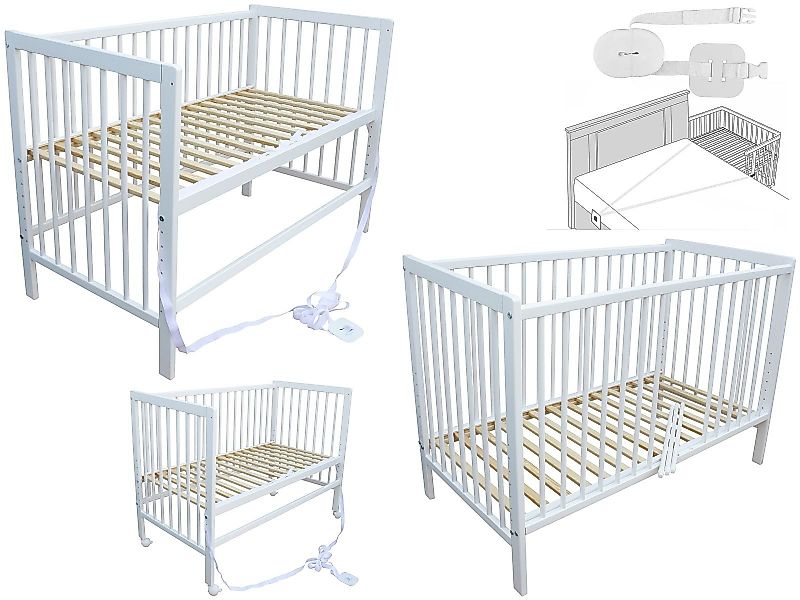 Micoland Beistellbett Kinderbett Beistellbett Babybett 120x60cm günstig online kaufen