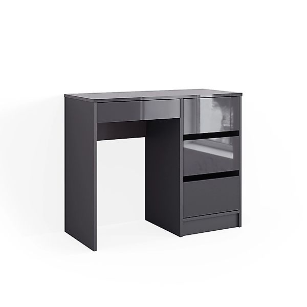 Vicco Schminktisch Sherry, Anthrazit Hochglanz, 90 cm mit 4 Schubladen günstig online kaufen