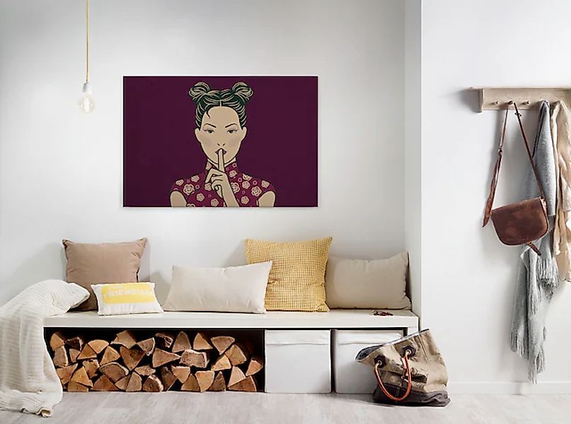 Bricoflor Lila Wandbild Japan Motiv Pop Art Leinwand Bild Im Asiatischen St günstig online kaufen