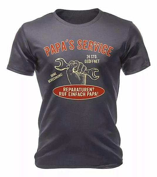 RAHMENLOS® T-Shirt als Geschenk für Väter: Papa's Service 24 Std. geöffnet günstig online kaufen