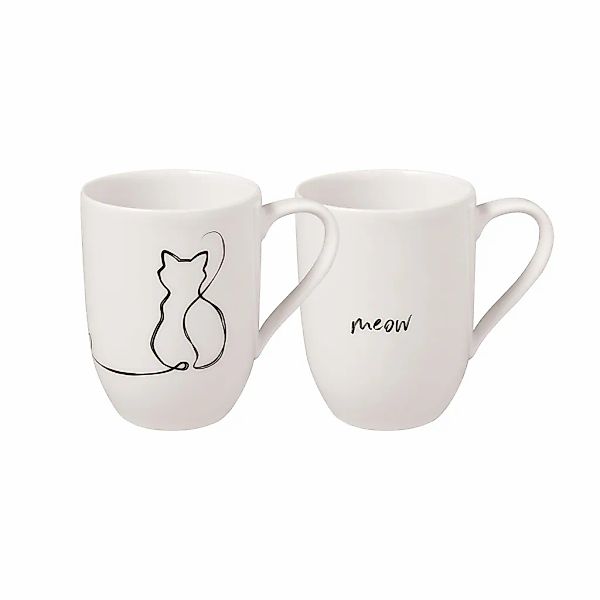 Villeroy & Boch Becher "Kaffeebecher Cat Statement 280 ml 2er Set weiß" günstig online kaufen