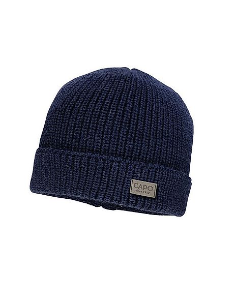 CAPO Strickmütze Woll-Rippmütze, Umschlag (1-St) Merinowolle günstig online kaufen