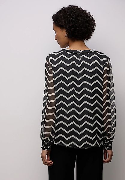 STREET ONE Langarmbluse mit Zick Zack Muster günstig online kaufen