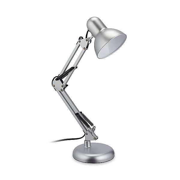 relaxdays Schreibtischlampe Retro Schreibtischlampe silber günstig online kaufen