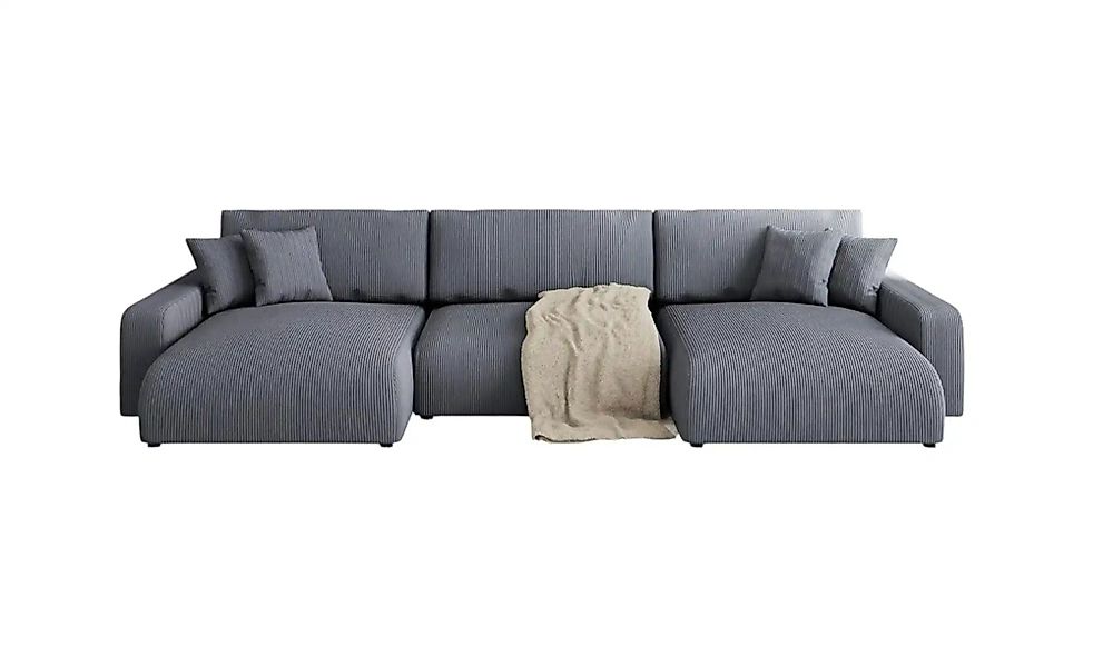 S-STYLE Wohnlandschaft  Emma ¦ grau ¦ Maße (cm): B: 332 H: 78 Polstermöbel günstig online kaufen