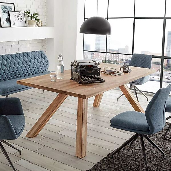 Esszimmertisch aus Eiche Massivholz 2 m lang günstig online kaufen