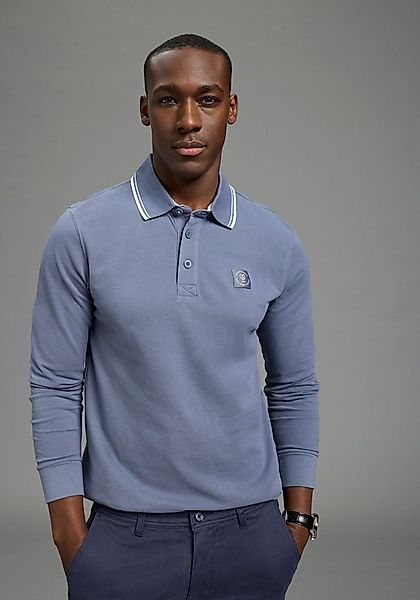 DELMAO Langarm-Poloshirt Neue Kollektion! schmale Passform, Langarm, unifar günstig online kaufen