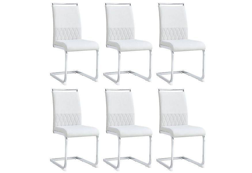 Flieks Freischwinger (Set, 6 St), 6er Set Esszimmerstuhl Polsterstühle Kuns günstig online kaufen