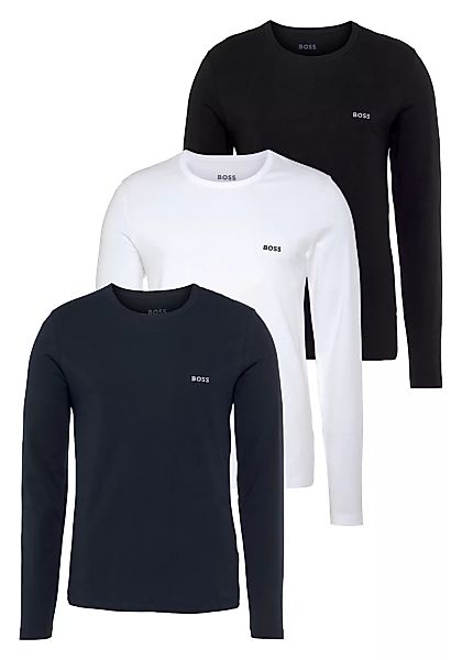 BOSS Langarmshirt longsleeve-Shirt R-Neck Classic COTTON 3pcs/pack (3-tlg) günstig online kaufen