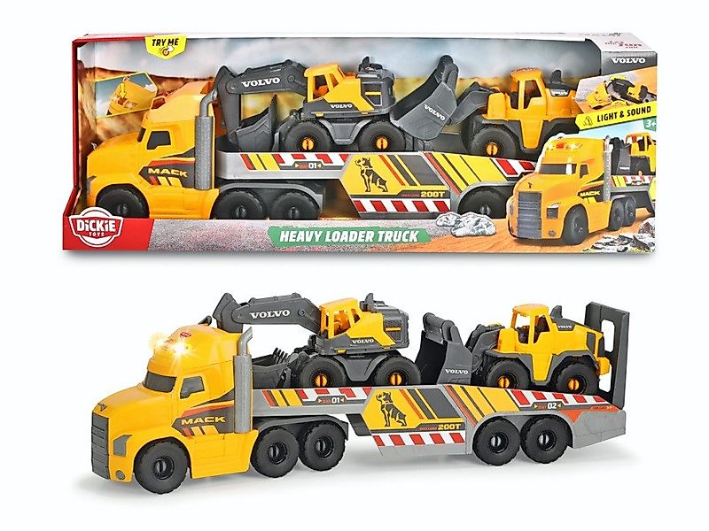 Dickie Toys Spielzeug-Bagger Construction Mack Volvo Heavy Loader 203729012 günstig online kaufen