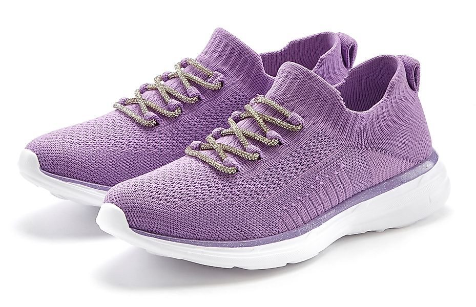LASCANA Sneaker mit modischer Glitzerschnürung VEGAN günstig online kaufen