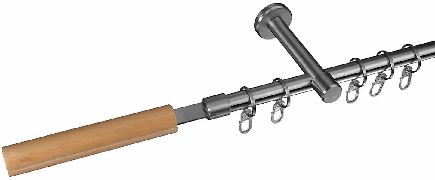 Liedeco Gardinenstange "Stil Kolding" Ø 16 mm 1 läufig-läufig Fixmaß 1-läuf günstig online kaufen