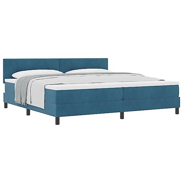 vidaXL Bett Boxspringbett mit Matratze Dunkelblau 200x200 cm Samt (1-tlg) günstig online kaufen