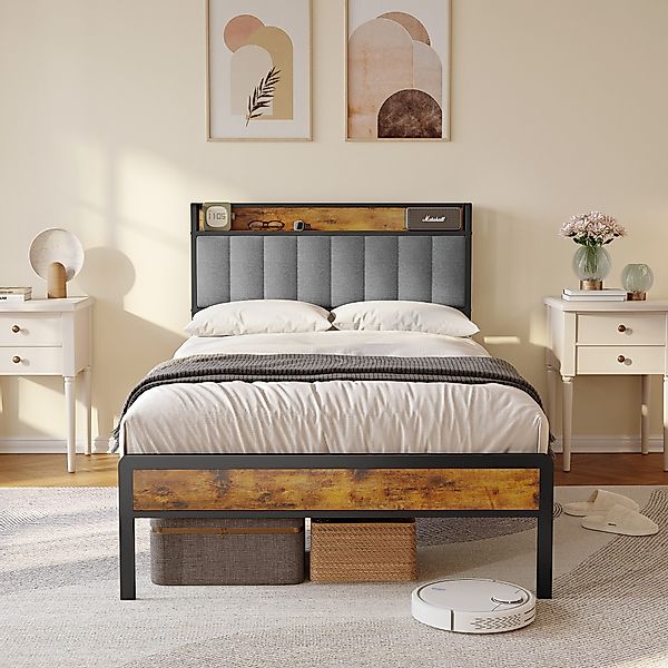 Bealife Polsterbett Einzelbett,Bettgestell mit Kopfteil,Holzbett mit günstig online kaufen