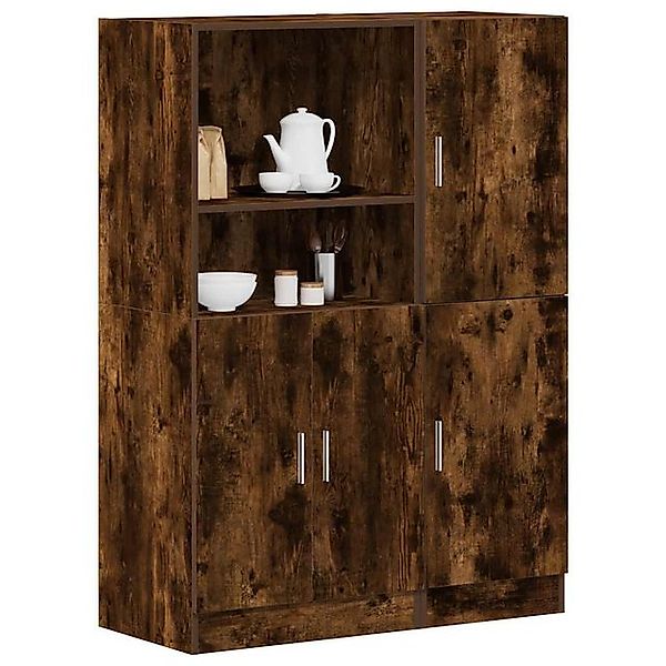vidaXL Regal 2-tlg. Küchenschrank-Set Räuchereiche Holzwerkstoff, günstig online kaufen