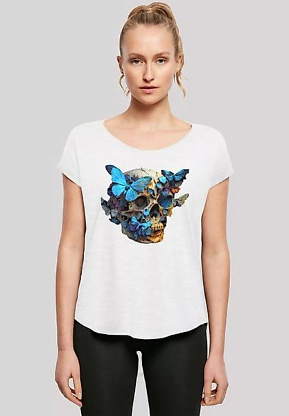 F4NT4STIC T-Shirt Schmetterling Skull LONG TEE Print günstig online kaufen