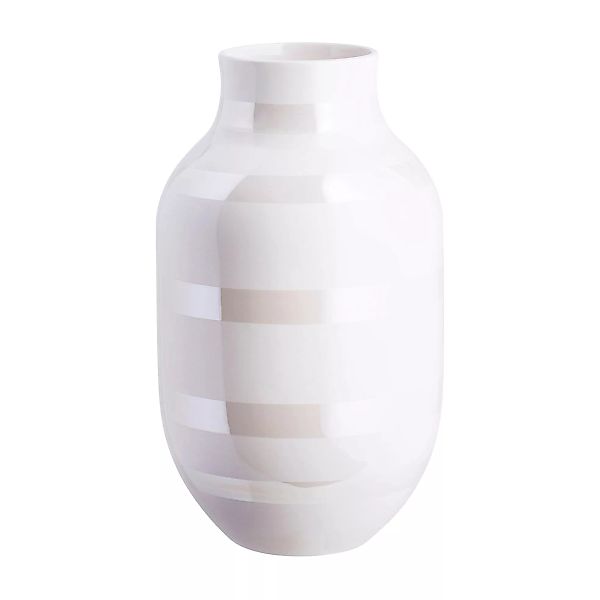Kähler - Omaggio Vase H 12.5cm - perlweiß/H 12,5cm / Ø 8,5cm/Jedes Stück ei günstig online kaufen