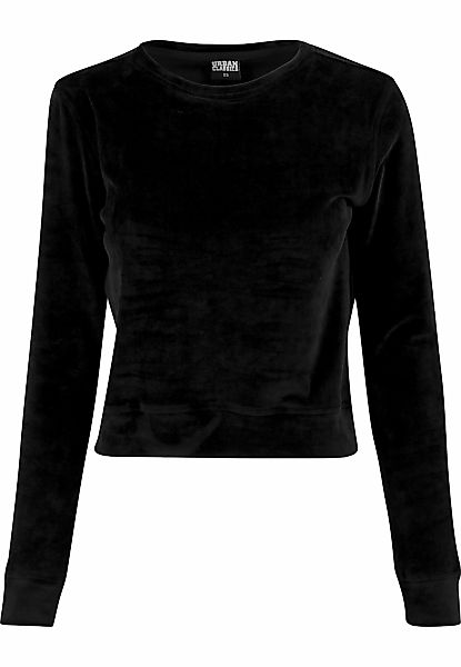 URBAN CLASSICS Sweatshirt "Urban Classics Damen Ladies Short Velvet Crew", günstig online kaufen