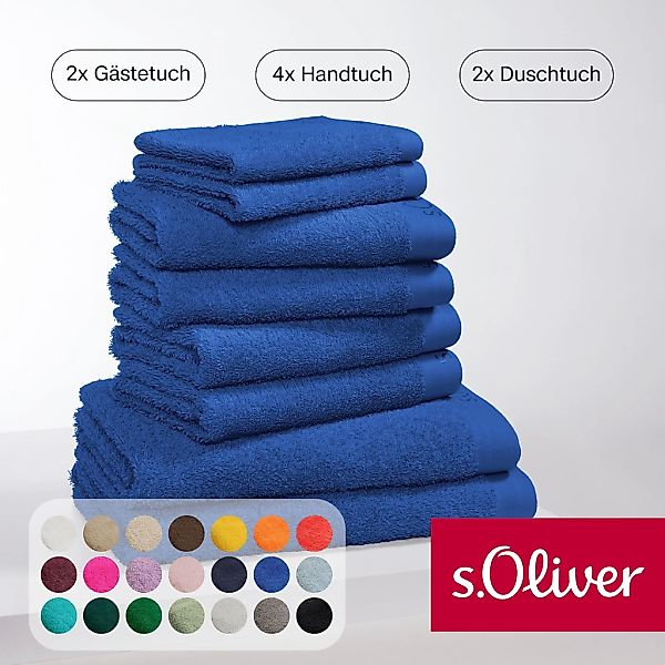 s.Oliver Handtuch Set "s.Oliver, Premium Qualität, 600 gr/m²" Set 8 Stk. Wa günstig online kaufen
