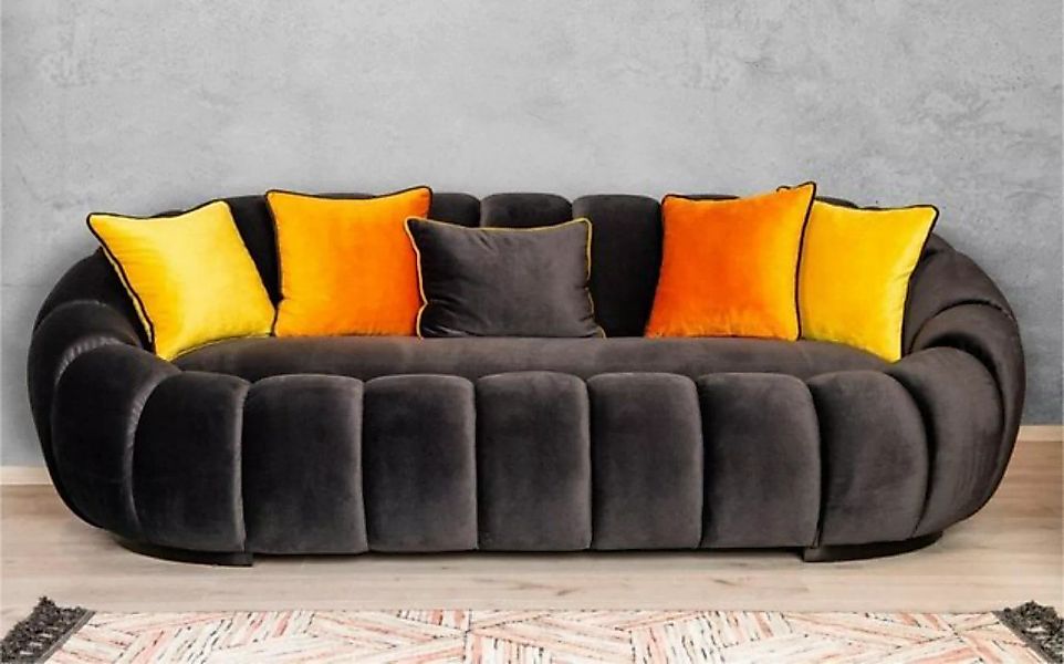JVmoebel Sofa Ovaler Dreisitzer Sofa Couch Polster Möbel Sofas Couchen Weic günstig online kaufen