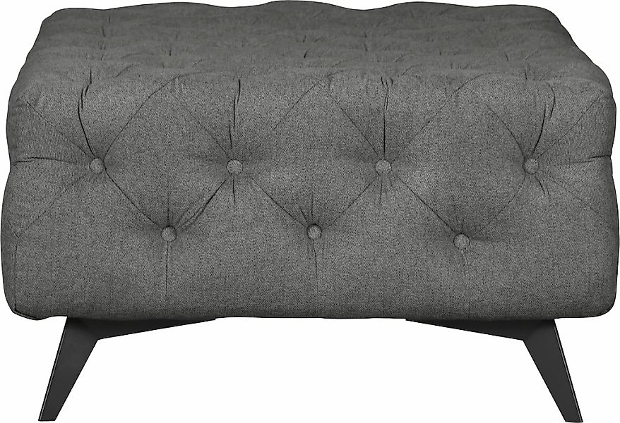 Home affaire Polsterhocker "Amaury" Chesterfield-Optik, Breite 80cm, Fußfar günstig online kaufen