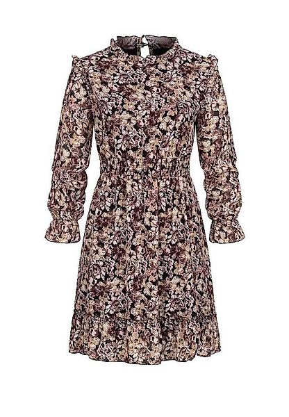 CLOUD 5IVE Shirtkleid CLOUD 5IVE Chiffon Kleid mit Stehkragen Rüschen & Blu günstig online kaufen