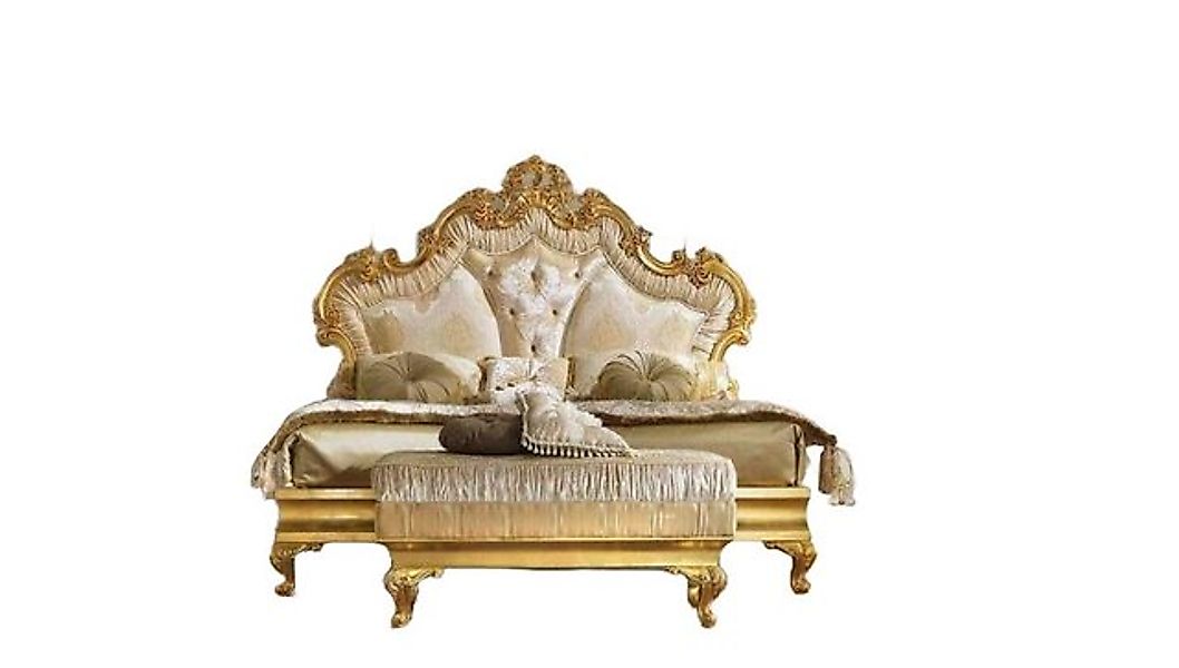 JVmoebel Bett Klassisches Barock Rokoko Hotel Betten Polsterbett Doppelbett günstig online kaufen