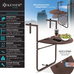 KESSER Balkonhängetisch, Balkonhängetisch klappbar Balkontisch zum günstig online kaufen