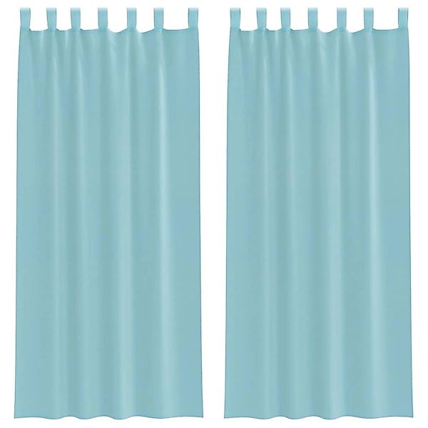 vidaXL Voile Vorhänge mit Stangentaschen 2 Stk Türkis 4102238 günstig online kaufen