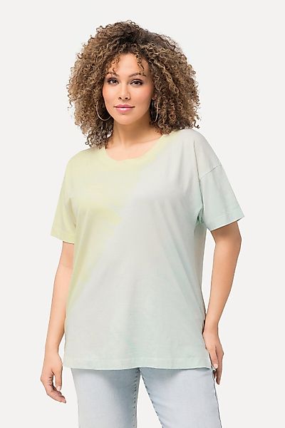 Ulla Popken T-Shirt T-Shirt Spray-Druck Rundhals günstig online kaufen