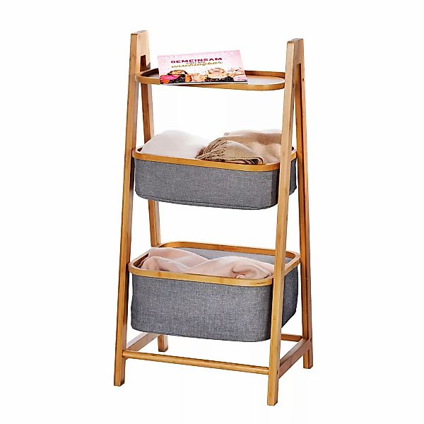 Wenko Haushaltsregal Bahari Bambus Braun mit 2 Körben günstig online kaufen