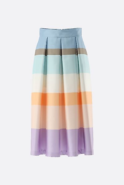 Midirock mit  bunten Streifen günstig online kaufen