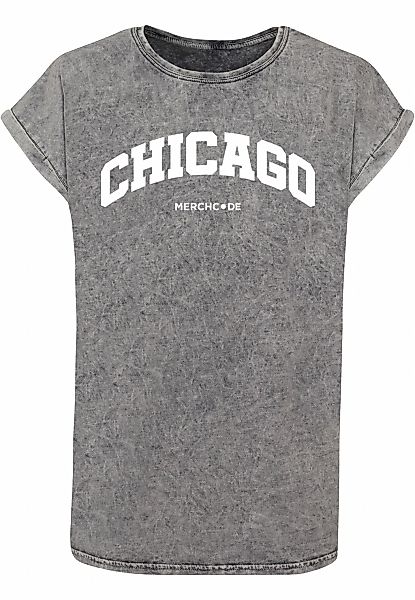 Merchcode T-Shirt "Merchcode Damen Ladies Chicago Wording - Acid Washed T-S günstig online kaufen