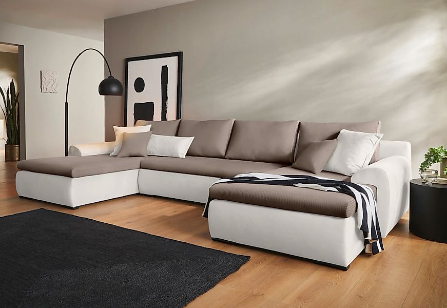 Home affaire Wohnlandschaft "Win U-Form, B: 366 cm - OTTO. Verlässliche Qua günstig online kaufen