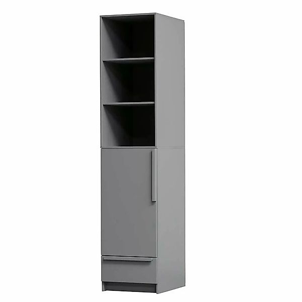 Moderner Schrank in Beton Grau 48x215x60 cm günstig online kaufen