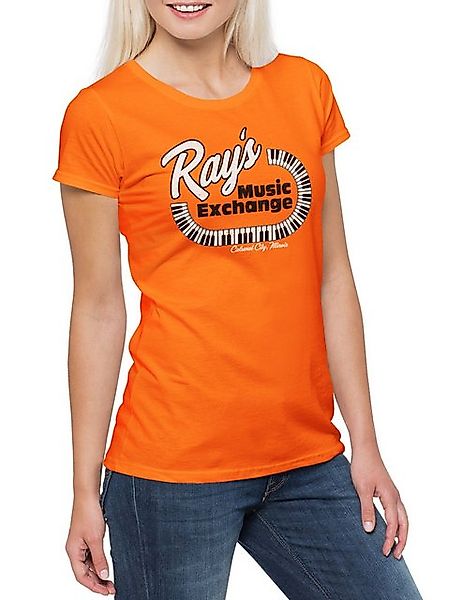 Urban Backwoods Print-Shirt Ray's Music Exchange Damen T-Shirt Blues Zeiche günstig online kaufen